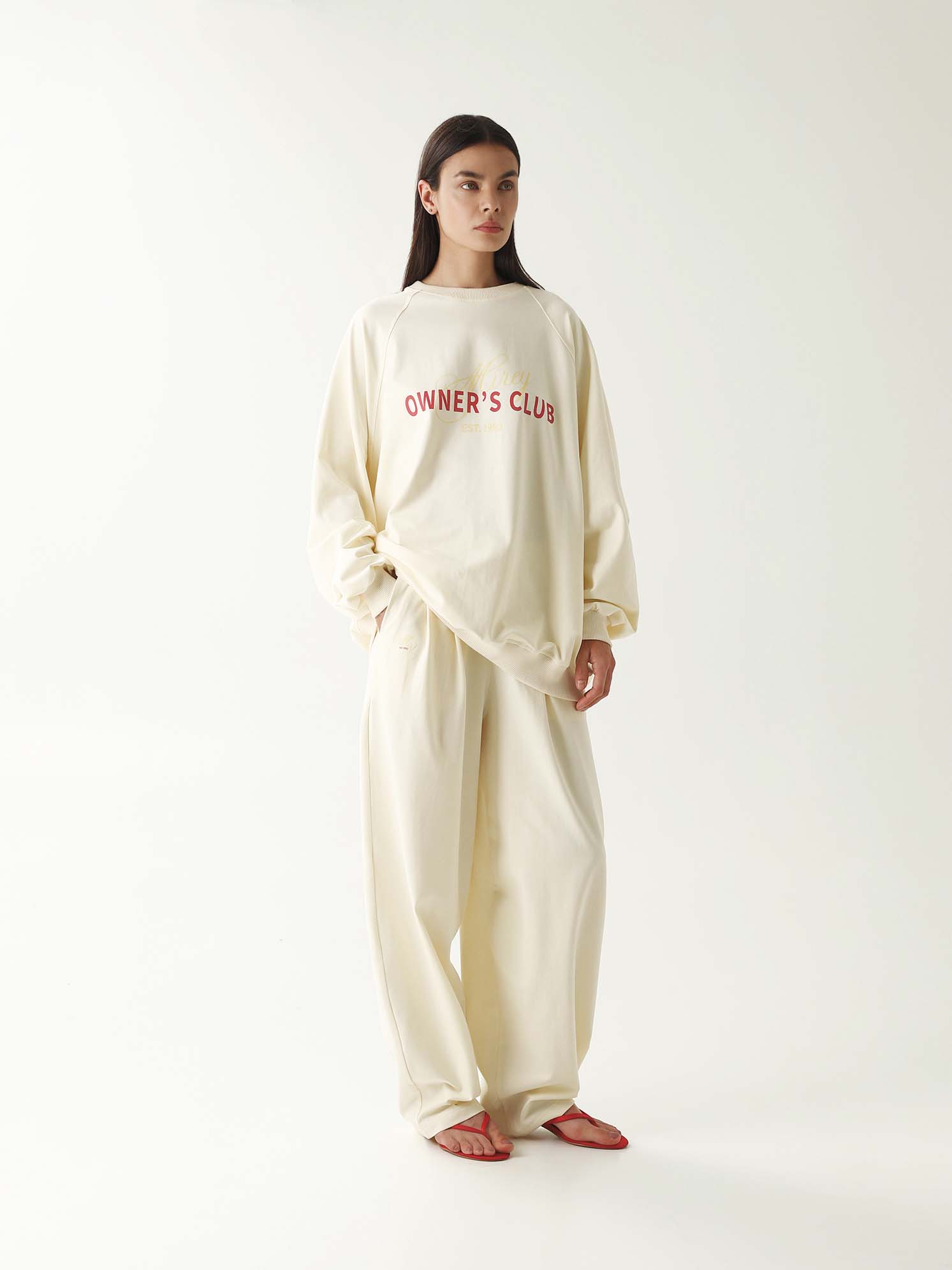 MY Брюки бананы "MY est 1993" Б323 (экрю (ванильный), (48/50) L/XL)